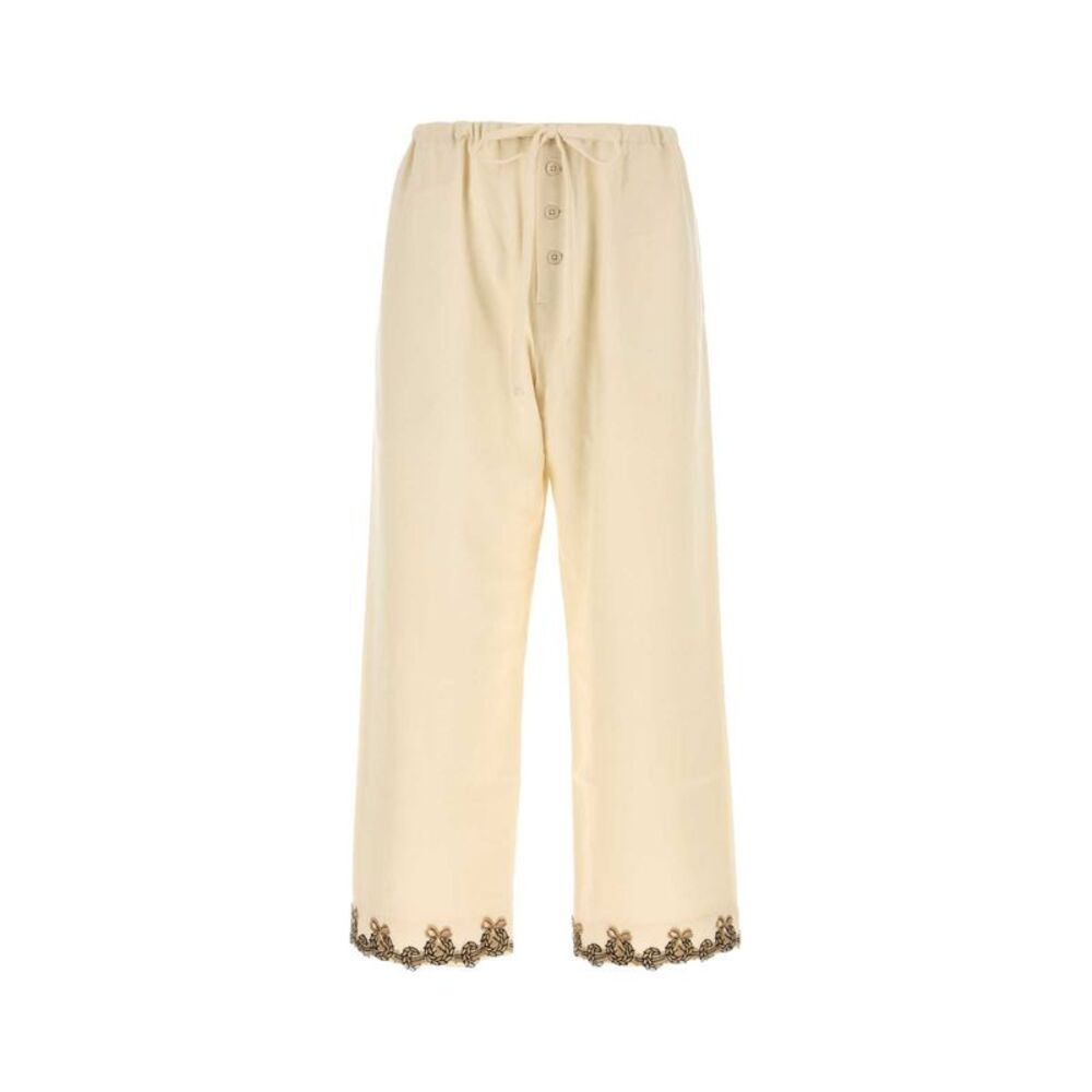 Bode Men Cream Wool Joggers